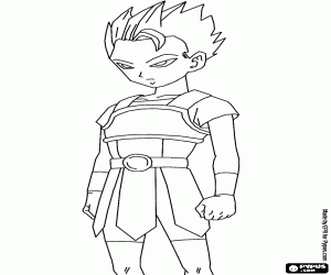 раскраска Cabba, характер Dragon Ball Super