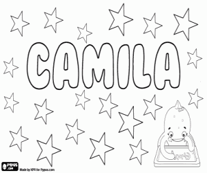 раскраска Camila, имя для девочки