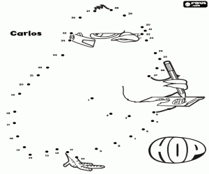 раскраска Carlos цыплёнок, точка-точка