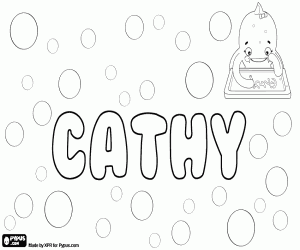 раскраска Cathy, уменьшительное английский