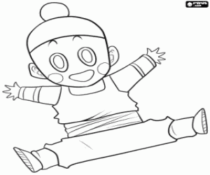 раскраска Chaozu, персонаж из Dragon Ball