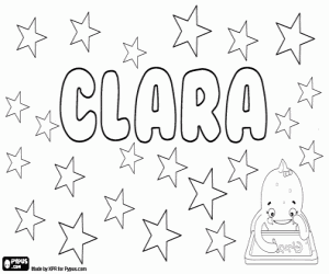 раскраска Clara, женское имя