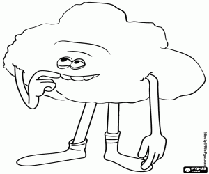 раскраска Cloud Guy, персонаж Тролли