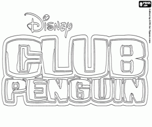 раскраска Club Penguin логотип