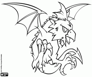 раскраска Cockatrice, мифическое существо