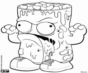 раскраска Crud can, Trash Pack