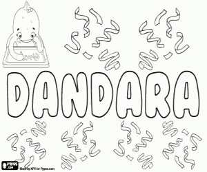 раскраска Dandara, африканское имя