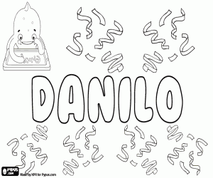 раскраска Danilo, вариант Daniel