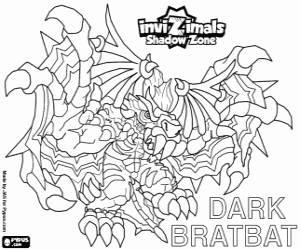 раскраска Dark Bratbat, Invizimals Зона Теней