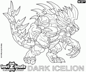 раскраска Dark Icelion, Invizimals Shadow Zone