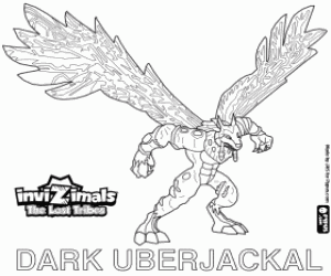 раскраска Dark Uberjackal,Invizimals Затерянные племена