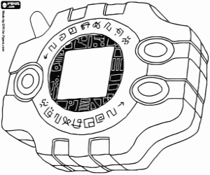 раскраска Digivice Digimon