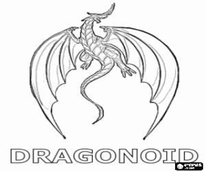 раскраска Dragonoid, Бакуган-Дракон