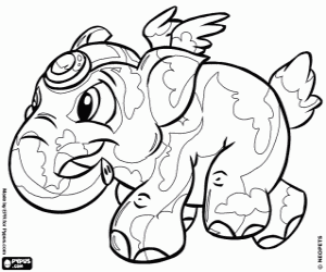 раскраска Elephante, Слон из Neopets