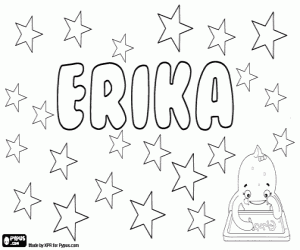 раскраска Erika, женское имя