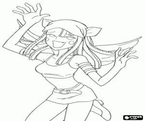 раскраска Eriru, персонаж из Мелодия русалки