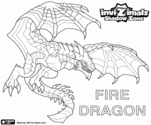 раскраска Fire Dragon, Invizimals Зона Теней