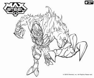 раскраска Fire Elementor, Max Steel