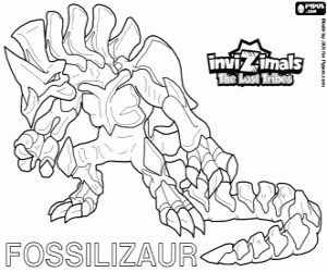 раскраска Fossilizaur, Invizimals Затерянные племена