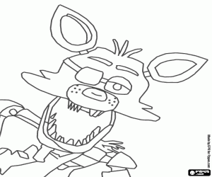 раскраска Foxy, Five Nights at Freddy's