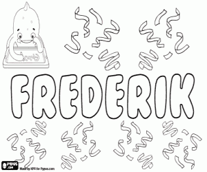 раскраска Frederik, мужское имя