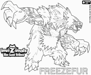 раскраска Freezefur, Invizimals Затерянные племена
