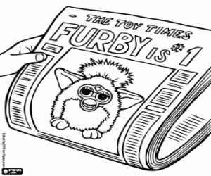 раскраска Furby в газете