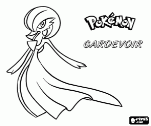 раскраска Gardevoir, покемон