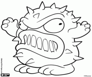 раскраска Germit, Bin Monster Trash Pack