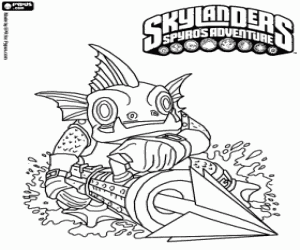 раскраска Gill Grunt, воды Skylander