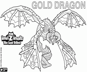 раскраска Gold Dragon, Invizimals Затерянные племена