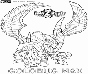 раскраска Goldbug Max, Invizimals Зона Теней