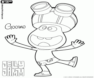 раскраска Goomo, Счастливый ребенок Jelly Jam
