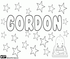 раскраска Gordon, имя гэльский происхождения