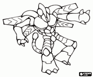 раскраска Gormiti дракон, Смертельная