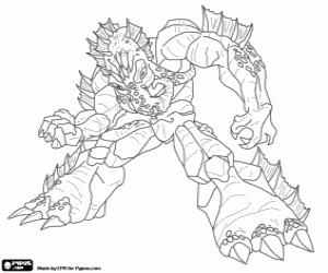 раскраска Gormiti морей, Полип