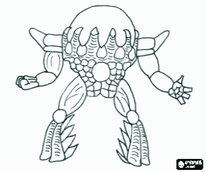 раскраска Gormiti, черный опал