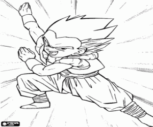 раскраска Gotenks, Dragon Ball характер