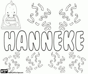 раскраска Hanneke, голландский имя