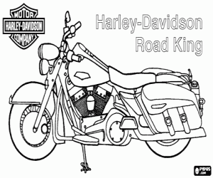 раскраска Harley-Davidson Road King