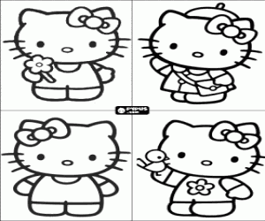 раскраска Hello Kitty приглашения