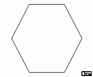 раскраска Hexagon, многоугольник с шести ребер