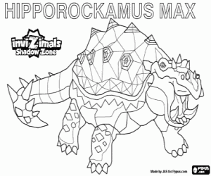 раскраска Hipporockamus Маx, Invizimals Зона Теней