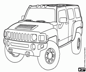 раскраска Hummer