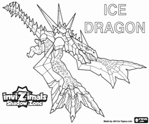 раскраска Ice Dragon, Invizimals Зона Теней