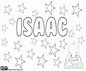 раскраска Isaac, Исаак, имя еврейского происхождения