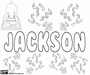 раскраска Jackson, английское название