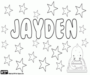 раскраска Jayden, мужское имя