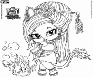 раскраска Jinafire Long, Monster High Baby