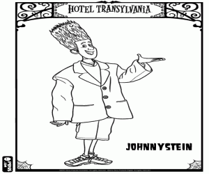 раскраска Johnnystein в Отель Трансильвания
